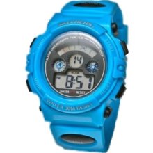 Skechers Mens Mid Round Cyan Blue Digital Watch Sttmr-010