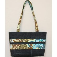 Small puzzle purse ( Turquoise Amy Butler)