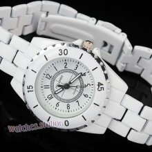 Smart Lady Womens White Steel Quartz Dress Wrist Watch Gifts