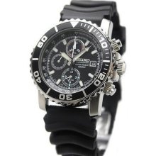 SNA225 Rubber Seiko Alarm Chronograph Mens Watch