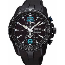 Snaf25 Seiko Mens Watch Sportura Chronograph Alarm