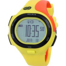 Soleus Men SR008802 P.R. Grey Digital Dial with Yellow Orange Polyurethane watch