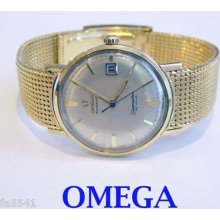 Solid 18k Omega Seamaster De Ville Automatic Mens Watch Cal 565 Exlnt Tested