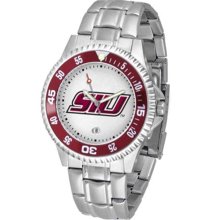 Southern Illinois Salukis SIU Mens Steel Bandwrist Watch