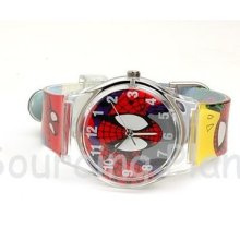 Spideman Unisex Pvc Plastic Fashion Watch Wristwatch