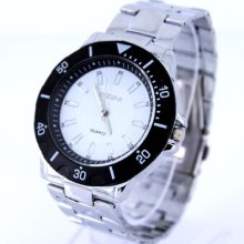 Sports Hours White Black Men Gift Steel Quartz Wristwatch Sn43