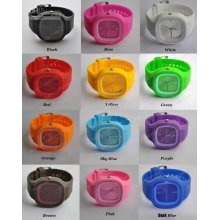 Square Candy Watch Bracelet Wrist Watch Fashion Silicone Jelly Child