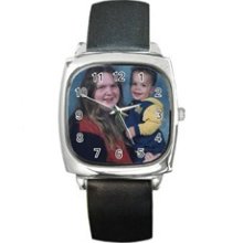 Square Metal Unisex Photo Watch