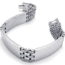 Stainless Steel Beauty Silver Mens Bracelet