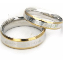 Stainless Steel Endless Love Wedding Band Couple Rings 4 Size Sj0526