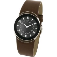 Stuhrling 239 3215k13 Mens Movida Oval Swiss Quartz Brown Watch