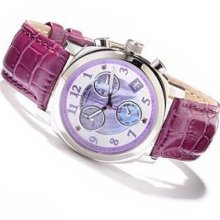 Stuhrling 246 1115q78 Womens Fiorenza Quartz Mop Leather Watch