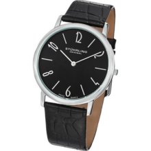 Stuhrling Original 140 33151 Classic Ascot Swiss Quartz Mens Leather Slim Watch