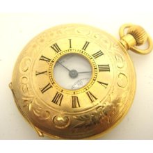 Stunning 1920s Rolled Gold Swiss Demi-hunter Pocket Watch. 38 Mm Unisex Size