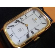 Stunning 70's Sarcar Geneve Rectangular Automatic Date 6 - Full Original