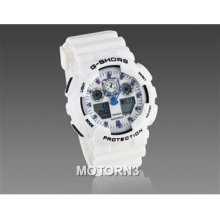 Stylish Unisex Digital Watch with LED Light (White)