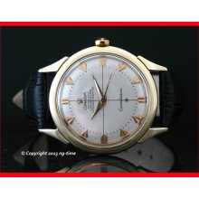 Superb 1955 14k Gold/ss Big Arrowhead Dial Omega Constellation - Signed 7 Times