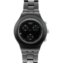 Swatch Men's Black Stainless Steel Band Round Case Watch Svcf4000ag