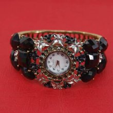 Sz07e26 Synthetic Diamonds Top Quality Handmade Dial Quartz Bracelet Wrist Watch