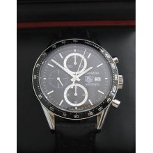 Tag Heuer Carrera Calibre 16 Watch Black Dial Cv2010.fc6233 Chronograph Bnib