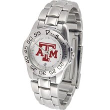 Texas A&M Aggies TAMU Womens Steel Sports Watch