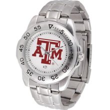 Texas A&M Aggies TAMU Mens Sports Steel Watch