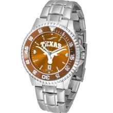 Texas Longhorns Competitor AnoChrome Steel Band Watch