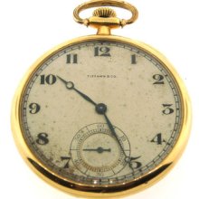 Tiffany & Co. 18k Yellow Gold Pocket Watch C. 1900