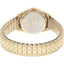 Timex Classic Women's Quartz Watch With White Dial Analogue Display And Gold Stainless Steel Bracelet T2n318p4