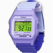 Timex Vintage Fashion Digitals Rainbow Digital Alarm Indiglo Watch T2n210