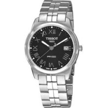 Tissot T0494101105301 Watch PR 100 Mens - Black Dial Stainless Steel Case Quartz Movement