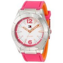 Tommy Hilfiger 1781212 Women's Orange And Pink Reversible Strap