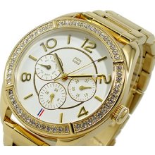 Tommy Hilfiger 1781253 Crystal-embellished Bezel Multifunction Gold Watch