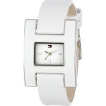 Tommy Hilfiger Women White Leather Strap White Dial Watch 1781099