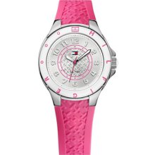 Tommy Hilfiger Women's Stainless Steel Case Pink Rubber Watch 1781272