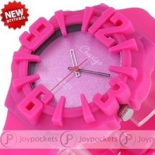 Top Luxury Spider Hand 3d Rubber Bezel Men Boy Analog Quartz Wrist Watch Peach