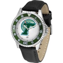 Tulane University Green Wave TU Mens Leather Wrist Watch