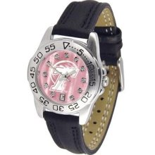 Tulane University Green Wave Ladies Leather Pink Sports Watch