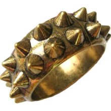 Two Row Spike Bracelet-gold