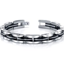 Two-Tone Stainless Steel Mens Bracelet at JCPenney