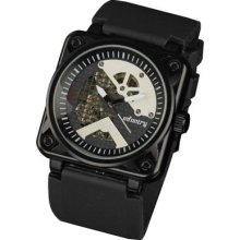 Uk Royal Semi Automatic Mens Mechanical Sport Army Wrist Watch Black Rubber Gift