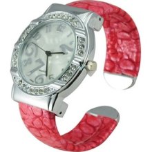 Unique Casual Fashion Bracelet Charm Ladies Women Wrist Watch Gift Red