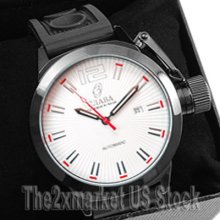 Unique White Automatic Men's Wrist Watch Date Function Silicon Band Us Stock