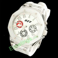 Unisex Band Round Colorful Flash Light Sports Wrist Watch