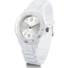 Unisex Classic Stylish Silicon Jelly Strap Wrist Watch For Women Lady Girl Gift