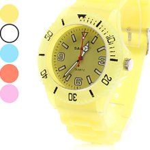 Unisex Silicone Analog Quartz Watch Wrist with Noctilucence(Assorted Colors)