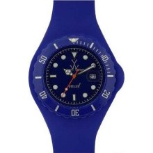 Unisex Toy JTB07BL Jelly Blue Plastic Resin Case Blue Dial Silic ...