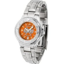 University Of Illinois Women's Stainless Steel Dress Watch