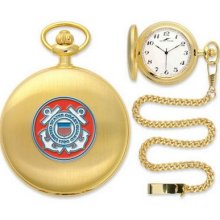 Us Coast Guard Pocket Watch Mens Ladies Goldtone Or Silvertone