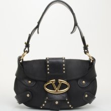 Valentino Studded Canvas Shoulder Bag